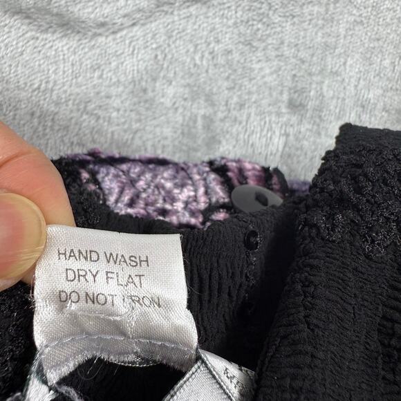 Vintage 80s 90s Alberto Makali Collared Cardigan Womens XL Burnout Buttons Party - Picture 10 of 10